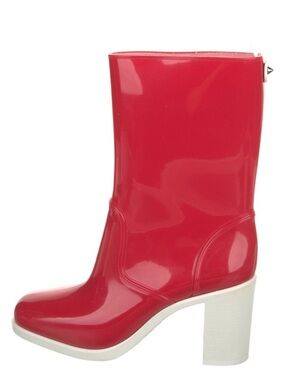 Christian Louboutin Loubirain red rain boots 37